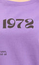 R209261 - "1972" Cotton Slip On Tee - Light Purple
