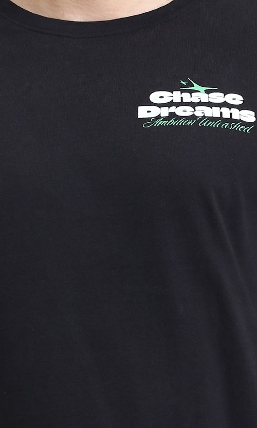 R209358 - Regular Cotton Tee with Short Sleeves - Black