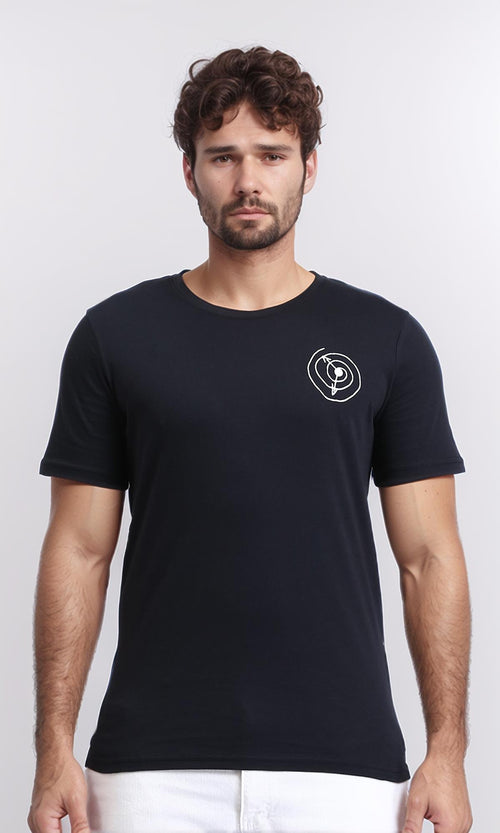 R209361 - Slip On Cotton Printed Tee - Black