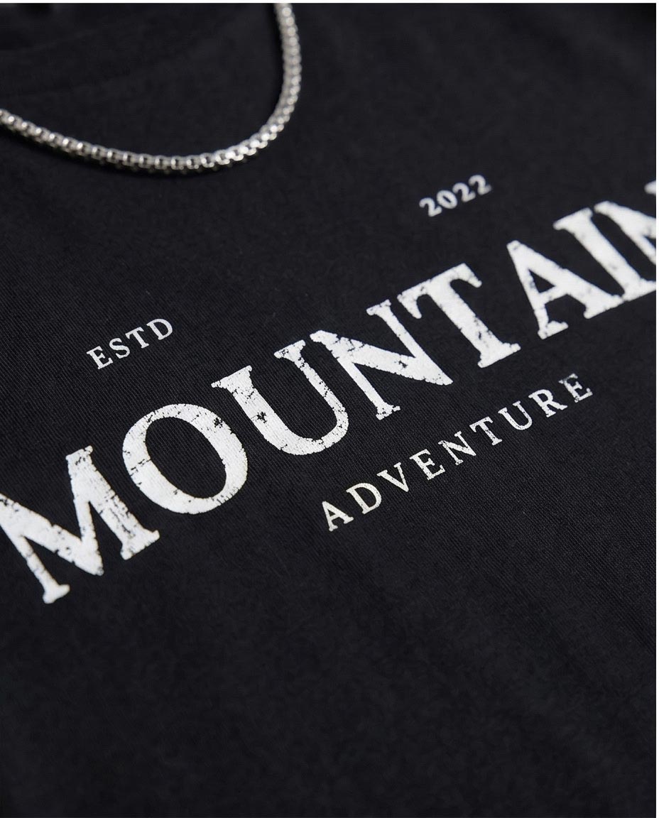 Ravin | Men's "Mountain Adventure" Graphic Tee – Elevated Street Edition - Black - R209366