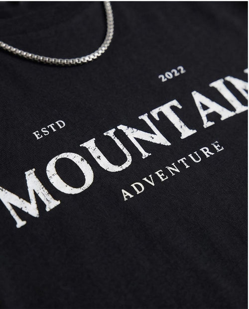 Ravin | Men's "Mountain Adventure" Graphic Tee – Elevated Street Edition - Black - R209366