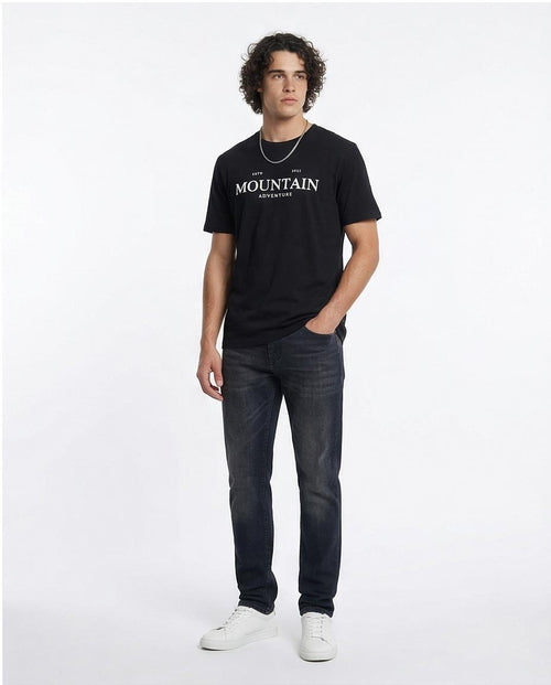 Ravin | Men's "Mountain Adventure" Graphic Tee – Elevated Street Edition - Black - R209366