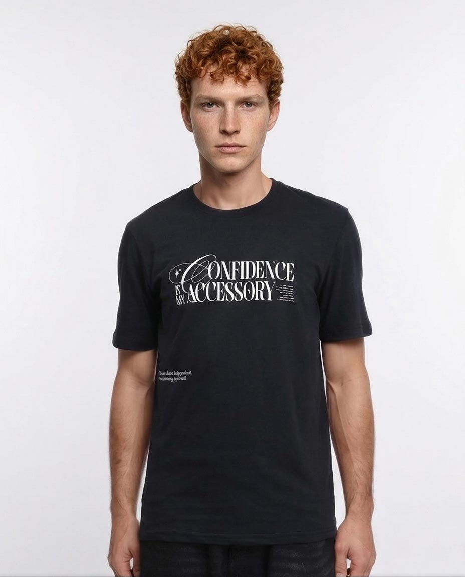"confidence" Graphic Tee - Signature Series In Black
