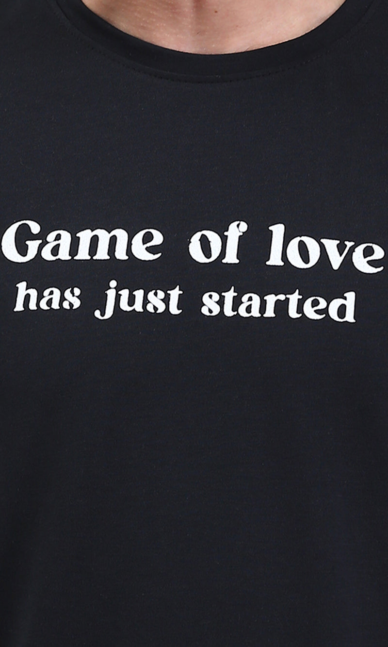 R209370 - Regular Fit Printed Cotton Tee - Black