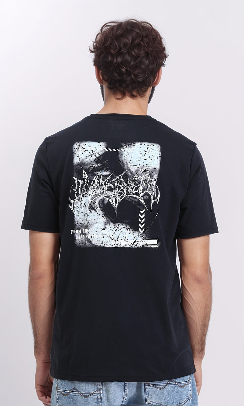 R209374 - Regular Fit Slip On Cotton Tee - Black