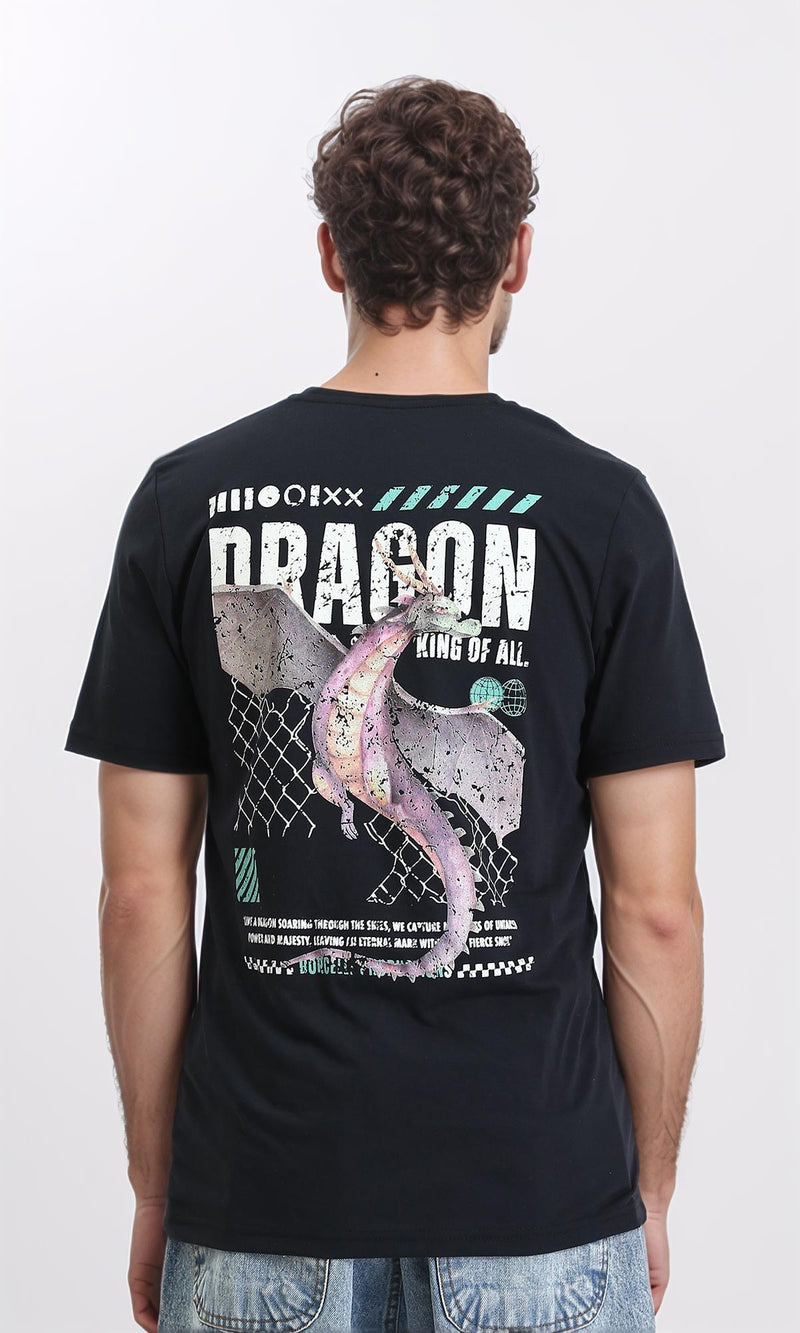 R209375 - "King Of All" Printed Regular Tee - Black