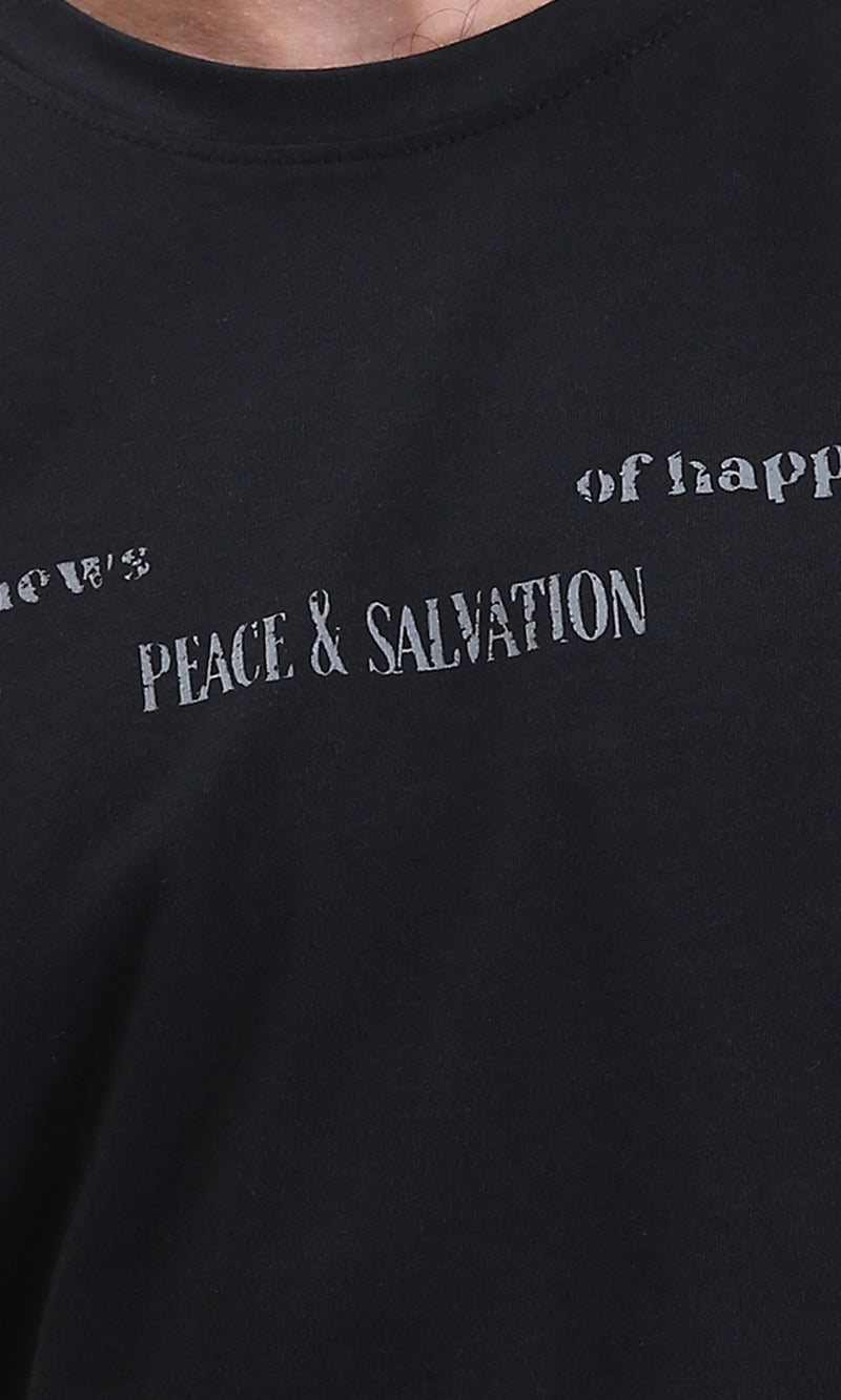 R209381 - Regular Fit Slip On Casual Tee - Black