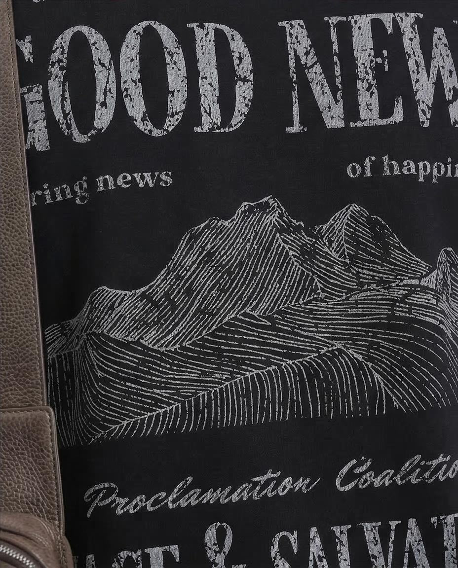 Ravin | "Good News" Graphic Tee – Black - R209381