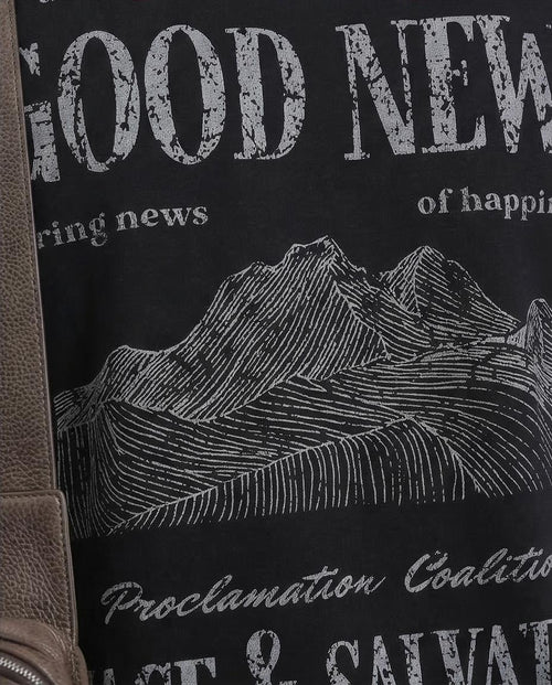 Ravin | "Good News" Graphic Tee – Black - R209381