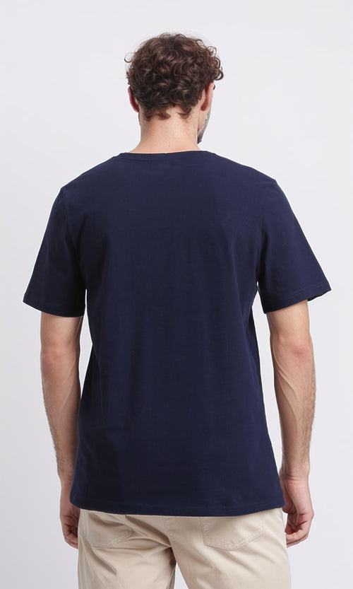 R209384 - Crew Neck Slip On Basic Tee - Navy Blue