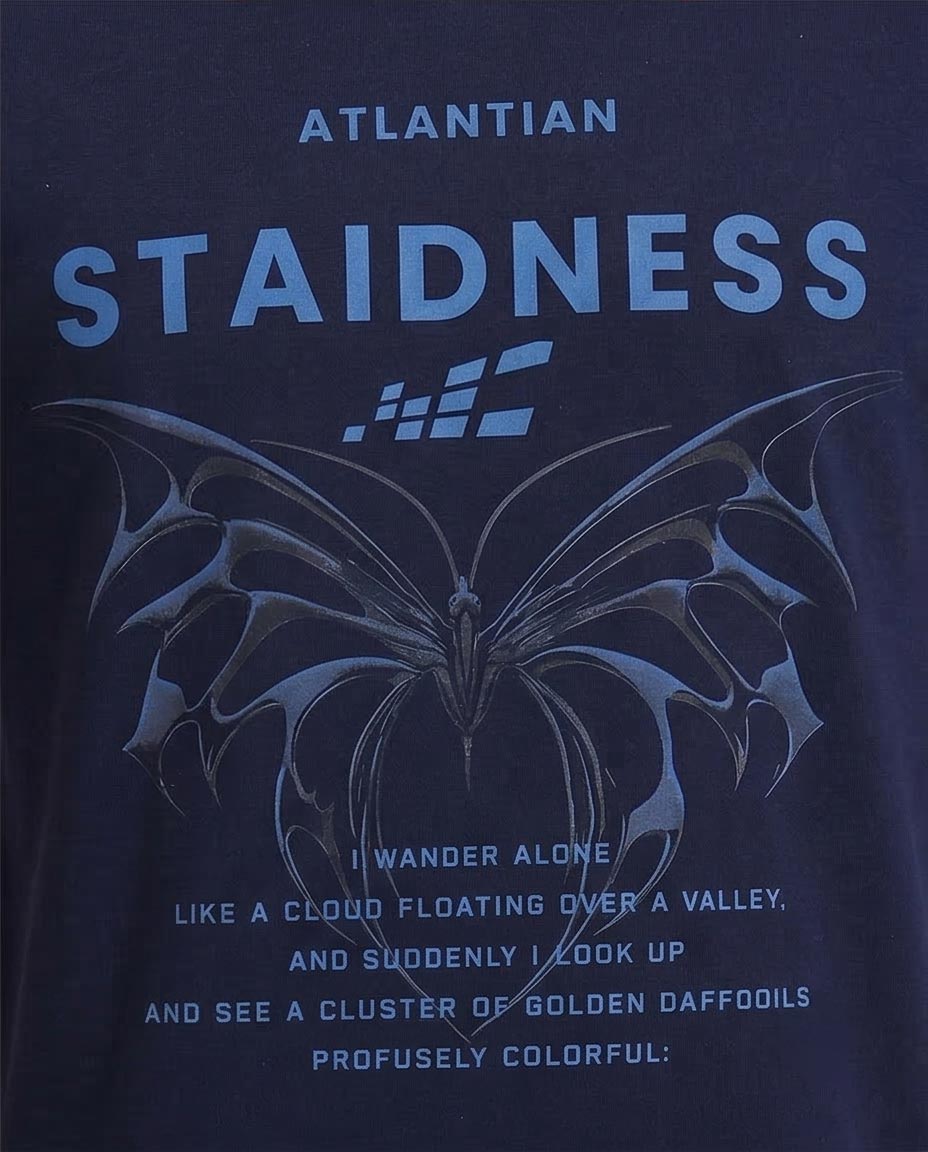 Ravin Men's Navy "Staidness" Graphic T-Shirt - 100% Premium Cotton - R209386