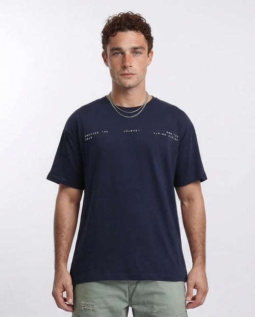 "alpine Journey" Graphic T-Shirt - Navy - Navy Blue