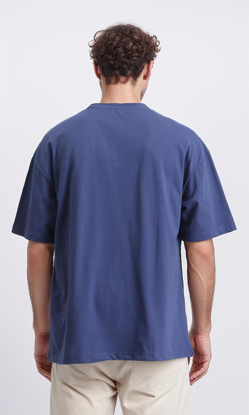 R209392 - Crew Neck Slip On Basic Tee - Light Navy Blue