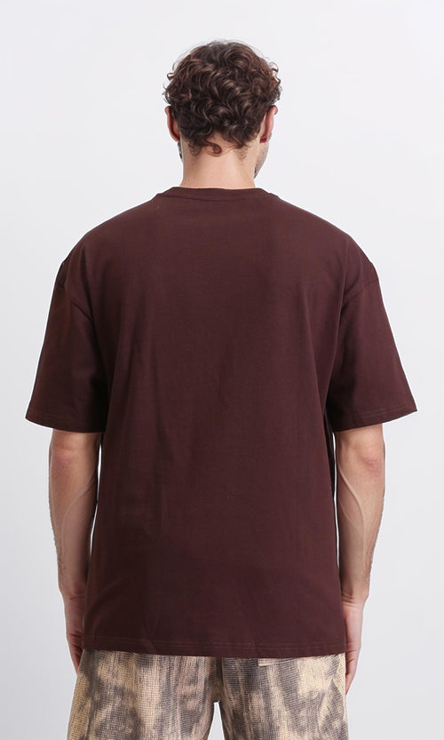 R209397 - Crew Neck Slip On Basic Tee - Burnt Brown