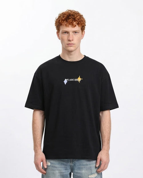 "out of Office" Pixel Graphic Oversized T-Shirt - 100% Premium Cotton - Black