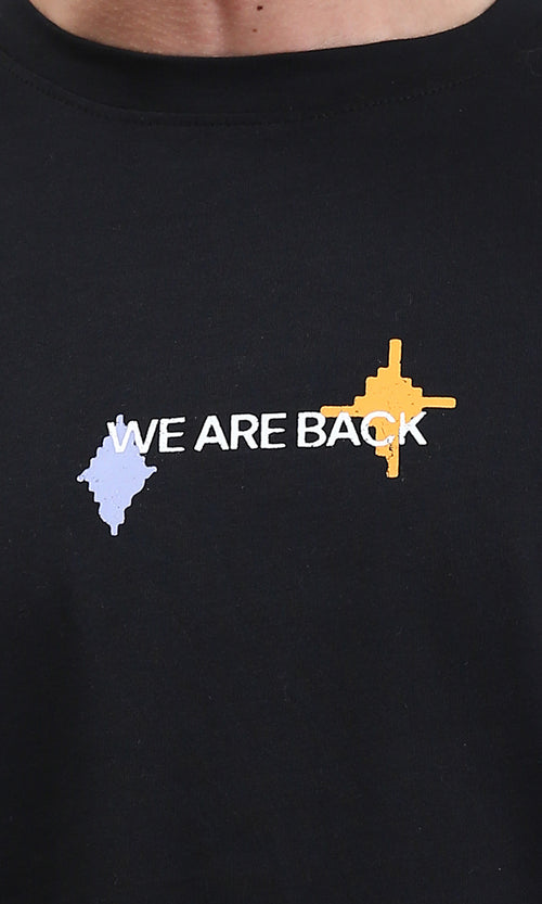 R209400 - Front & Back Print Cotton Tee - Black