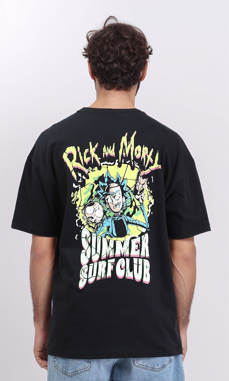 R209401 - Regular Fit Printed Summer Tee - Black