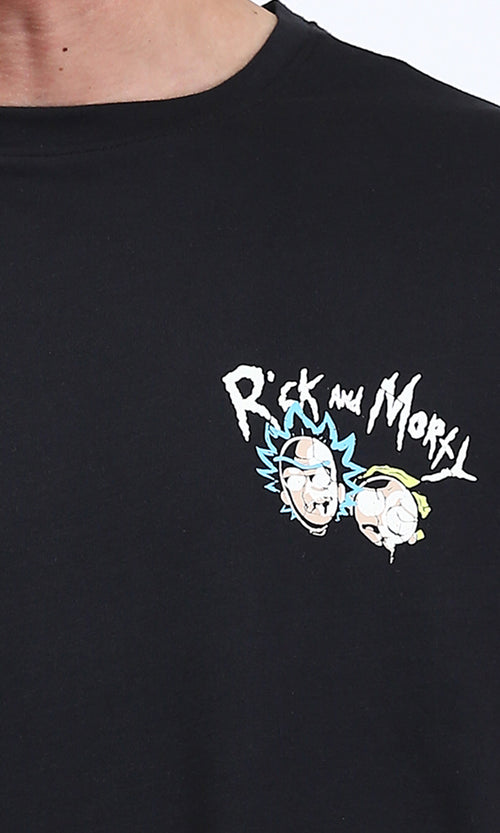 R209401 - Regular Fit Printed Summer Tee - Black