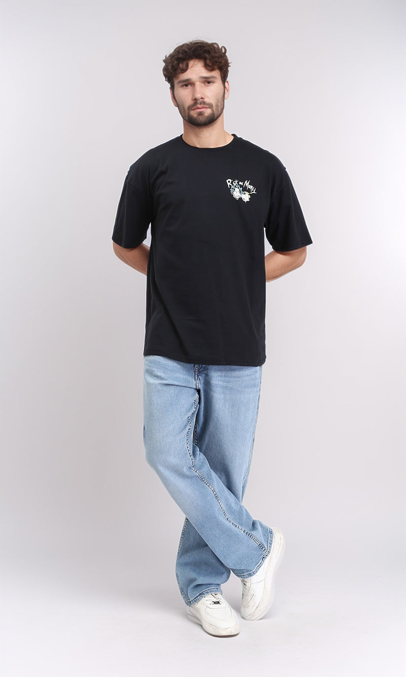 R209401 - Regular Fit Printed Summer Tee - Black