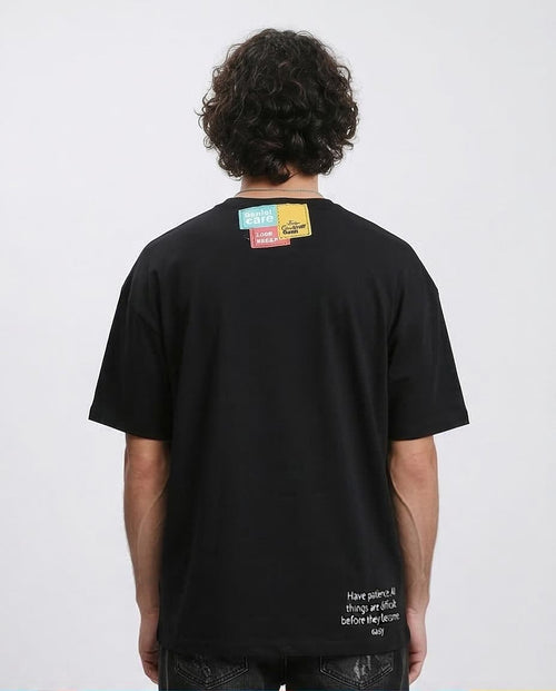 Ravin "Core Beliefs" Oversized Graphic T-Shirt – Black - R209405