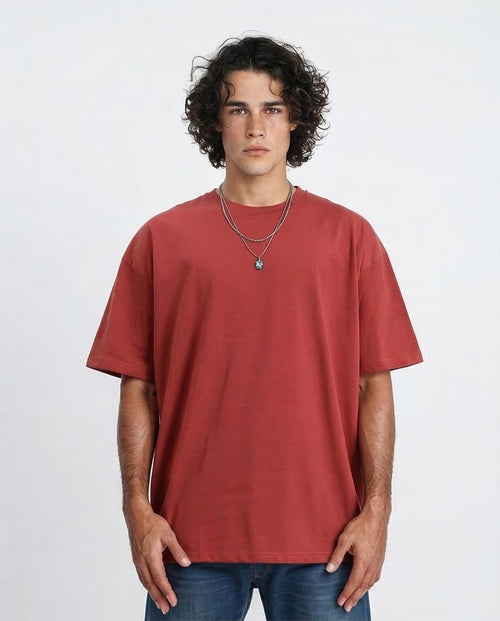 Heavyweight Oversized T-Shirt - Terracotta Red