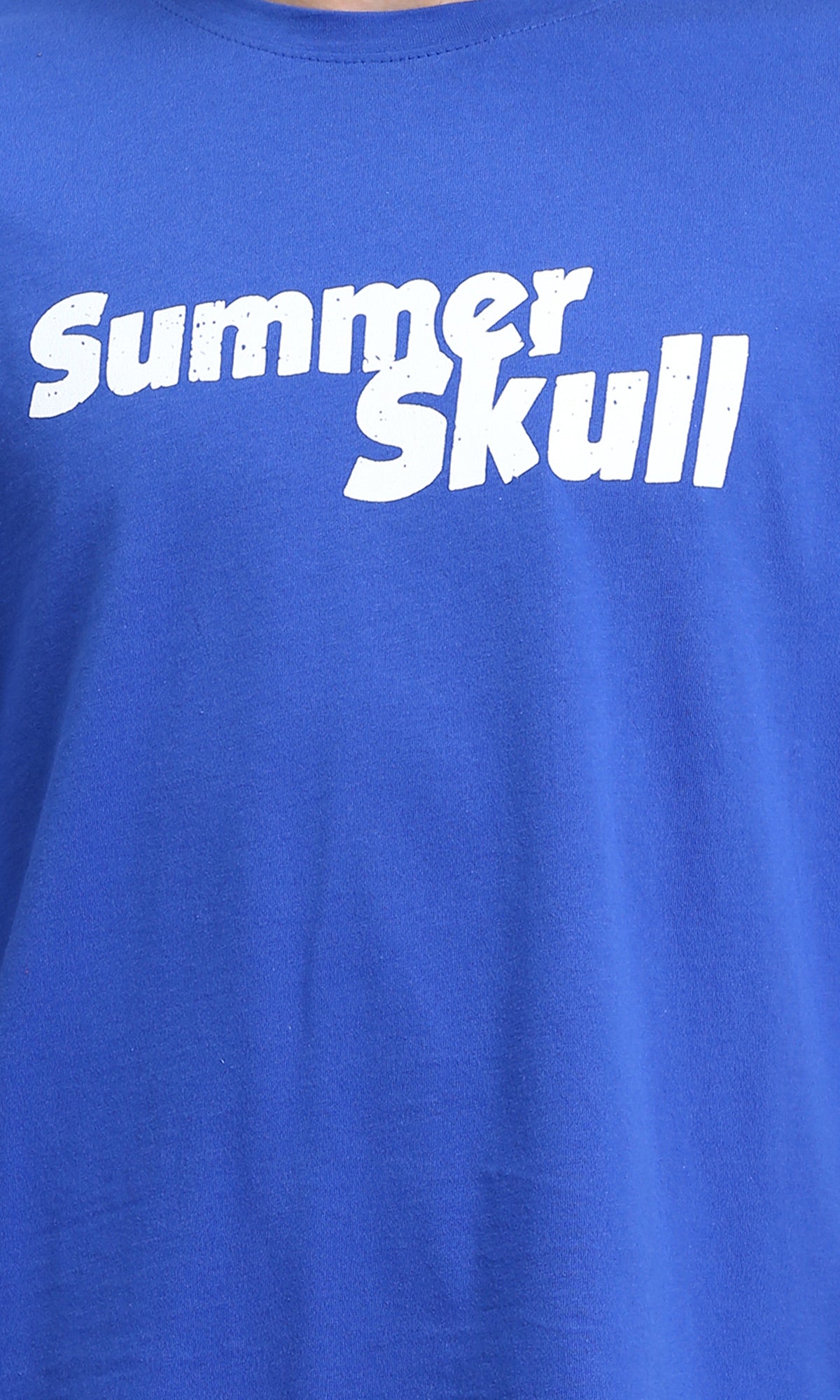 Ravin | Men’s "Summer Skull" Oversized Graphic T-Shirt – Royal Blue - R209411