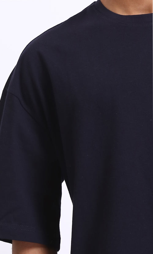 R209418 - Crew Neck Slip On Basic Tee - Dark Navy Blue