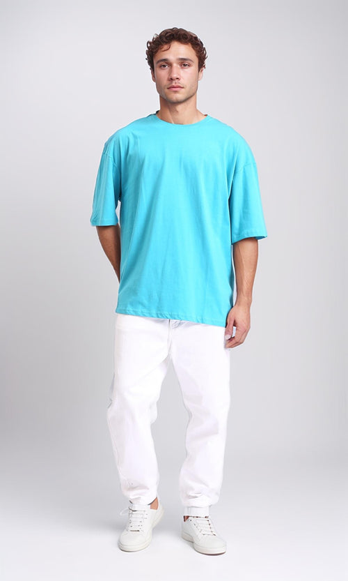 R209420 - Crew Neck Slip On Basic Tee - Sky Blue