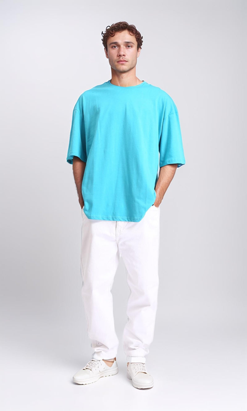 R209420 - Crew Neck Slip On Basic Tee - Sky Blue