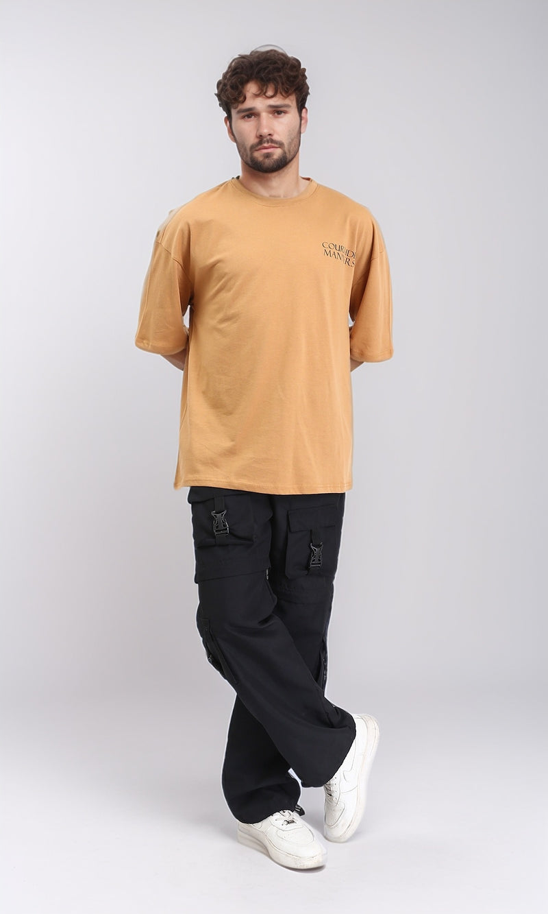 R209422 - Crew Neck Printed Summer Tee - Goldenrod