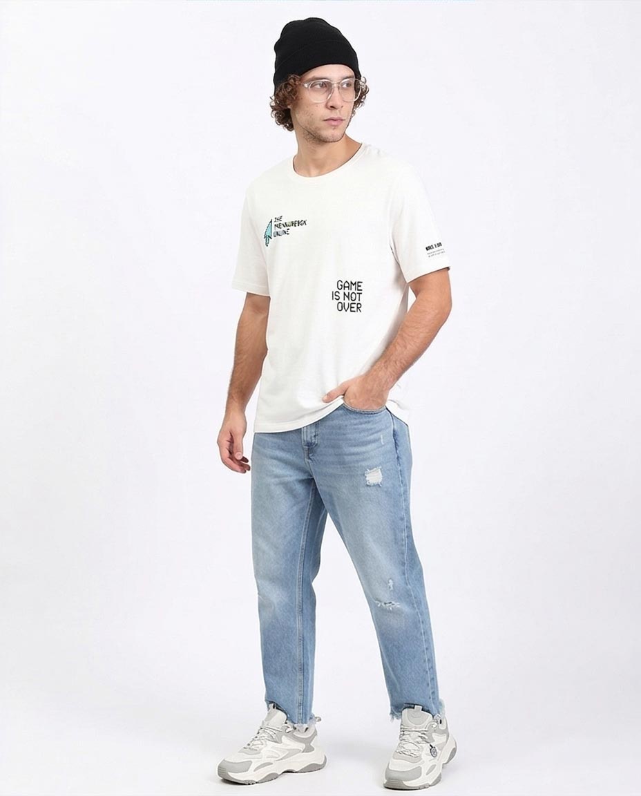 Ravin Pixel-Art "Legendary" Graphic Tee – White - R209424