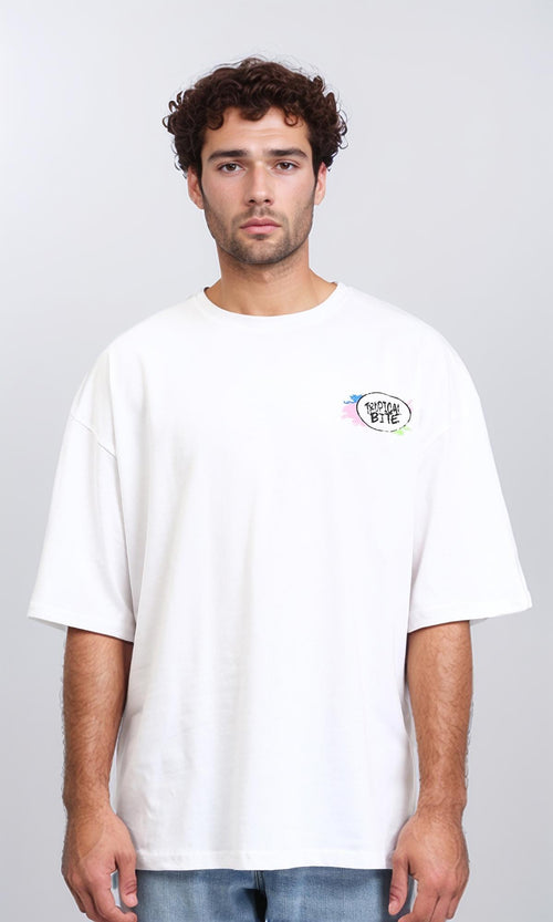 R209427 - Front & Back Crew Neck Cotton Tee - White