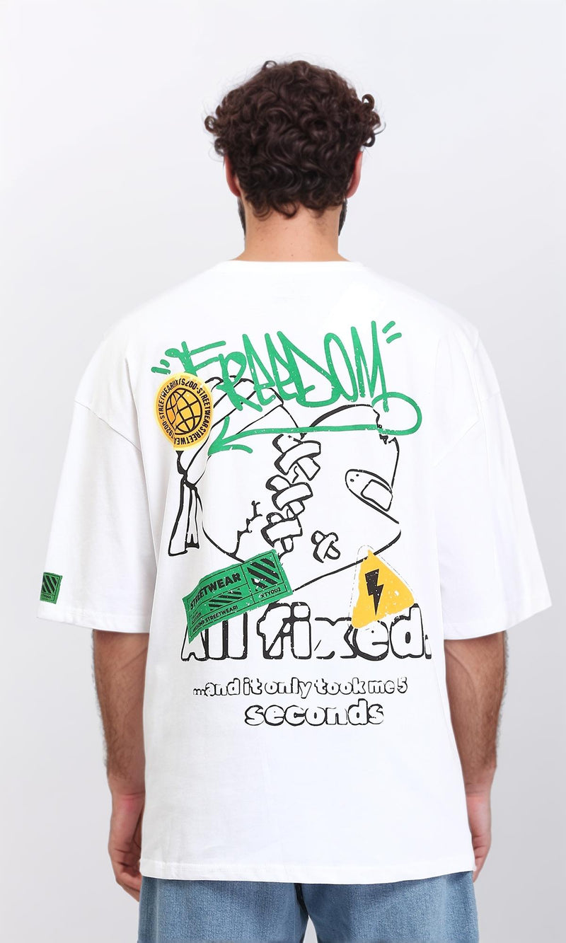 R209428 - Crew Neck Slip On Cotton Tee - White