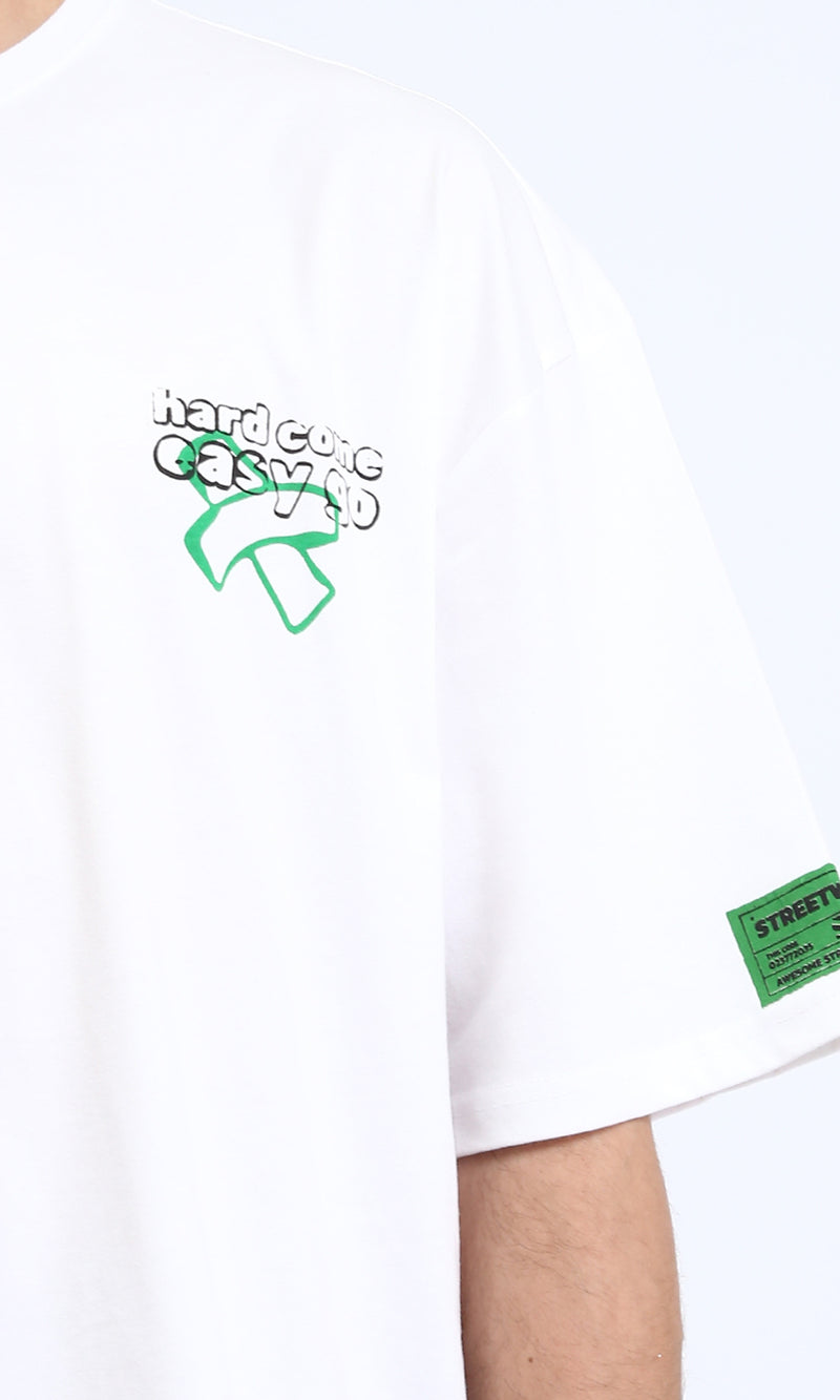 R209428 - Crew Neck Slip On Cotton Tee - White