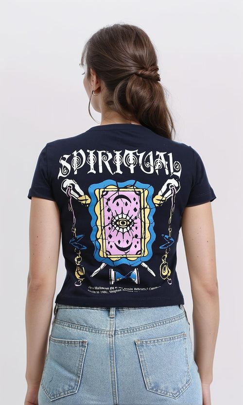 R209433 - Regular Fit Short Sleeves Summer Tee - Navy Blue