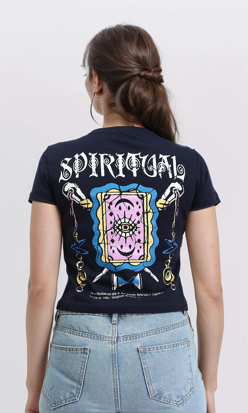 R209433 - Regular Fit Short Sleeves Summer Tee - Navy Blue