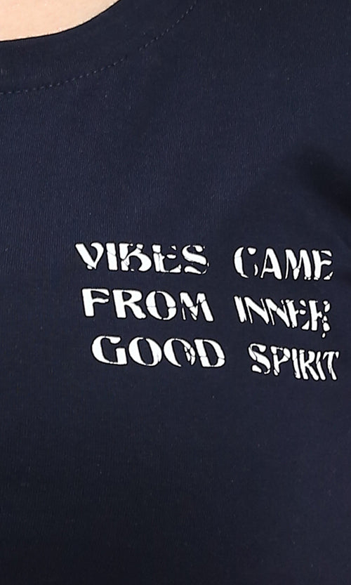 R209433 - Regular Fit Short Sleeves Summer Tee - Navy Blue