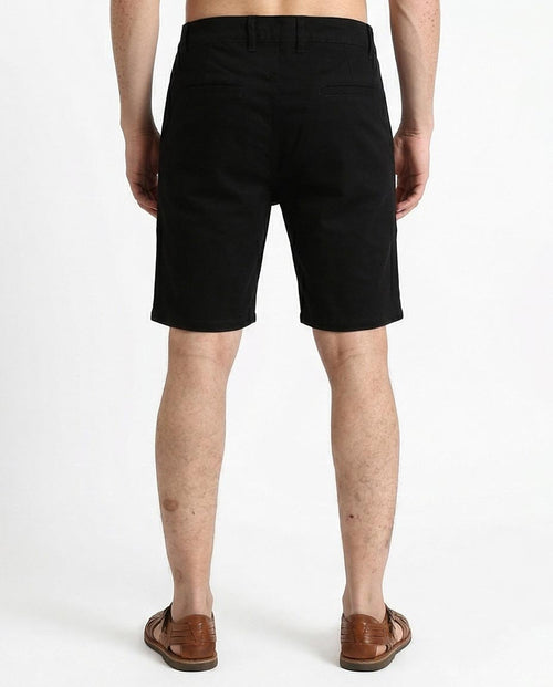 Ravin Men's Slim-Fit Chino Shorts - Classic Black Casual Shorts for Summer & Travel - Black - R209459
