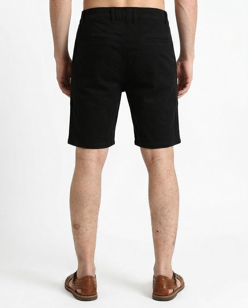 Ravin Men's Slim-Fit Chino Shorts - Classic Black Casual Shorts for Summer & Travel - Black - R209459