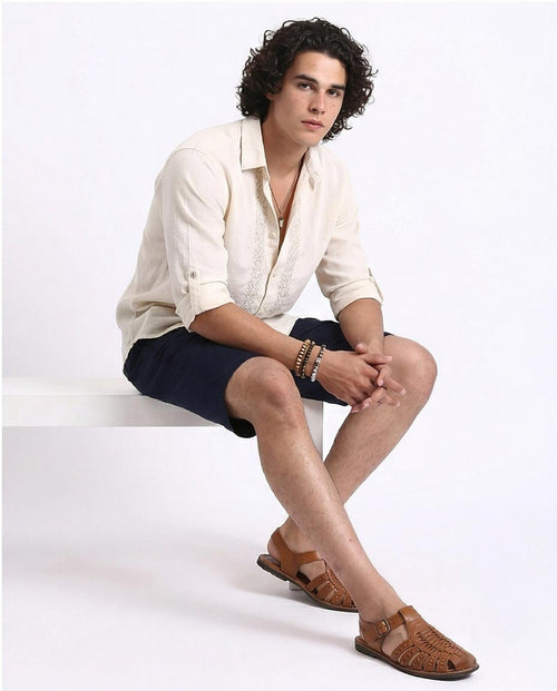 Ravin Men’s Tailored Navy Chino Shorts – Slim Fit Casual Classic - R209460