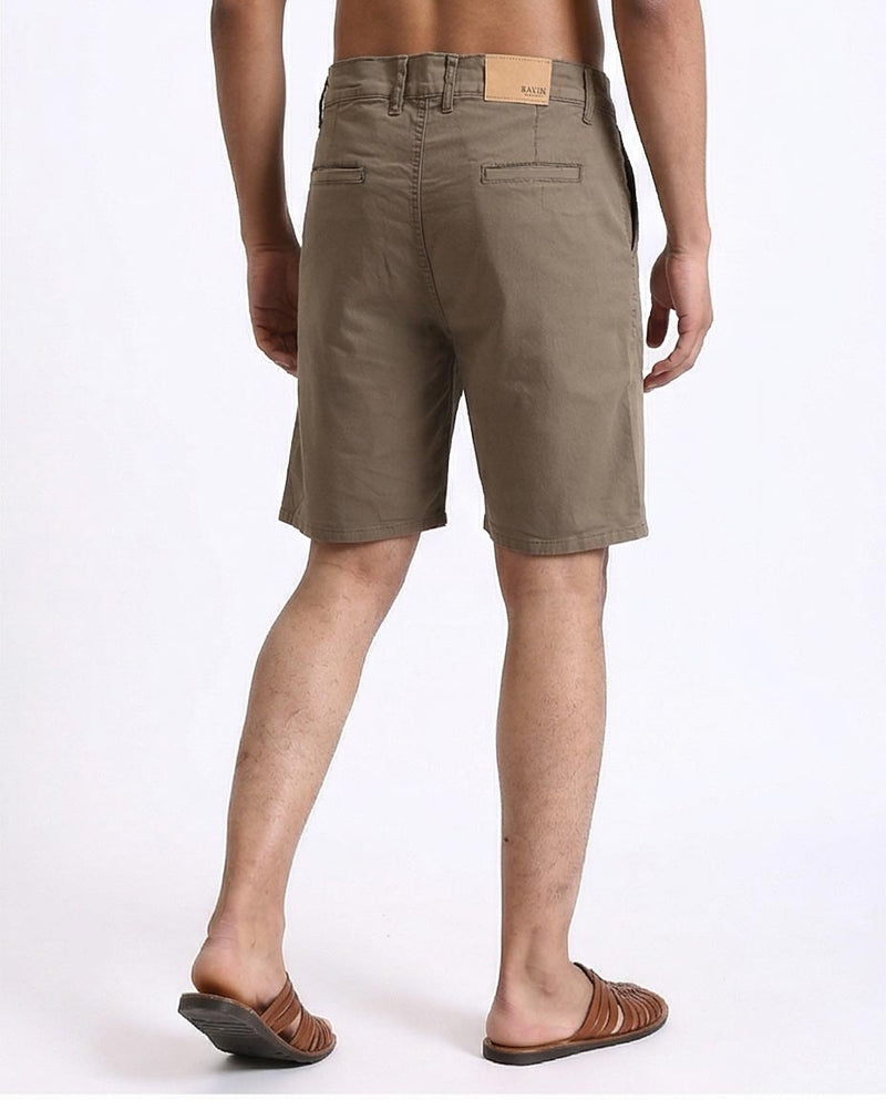 Ravin Men's Slim-Fit Chino Shorts in Khaki – Essential Summer Everyday Wear - R209461