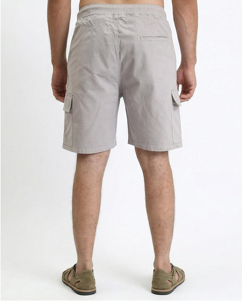 Ravin Men’s Cargo Utility Shorts – Relaxed Fit Drawstring Shorts with Side Pockets in Dove Grey - R209463
