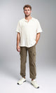 R209468 - Slip On Regular Solid Cargo Pants - Dark Khaki