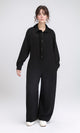 R209474 - Long Sleeves Summer Buttoned Jumpsuit - Black