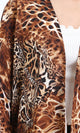 R209483 - Leopard Slip On Lightweight Cardigan - Brown