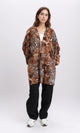 R209483 - Leopard Slip On Lightweight Cardigan - Brown