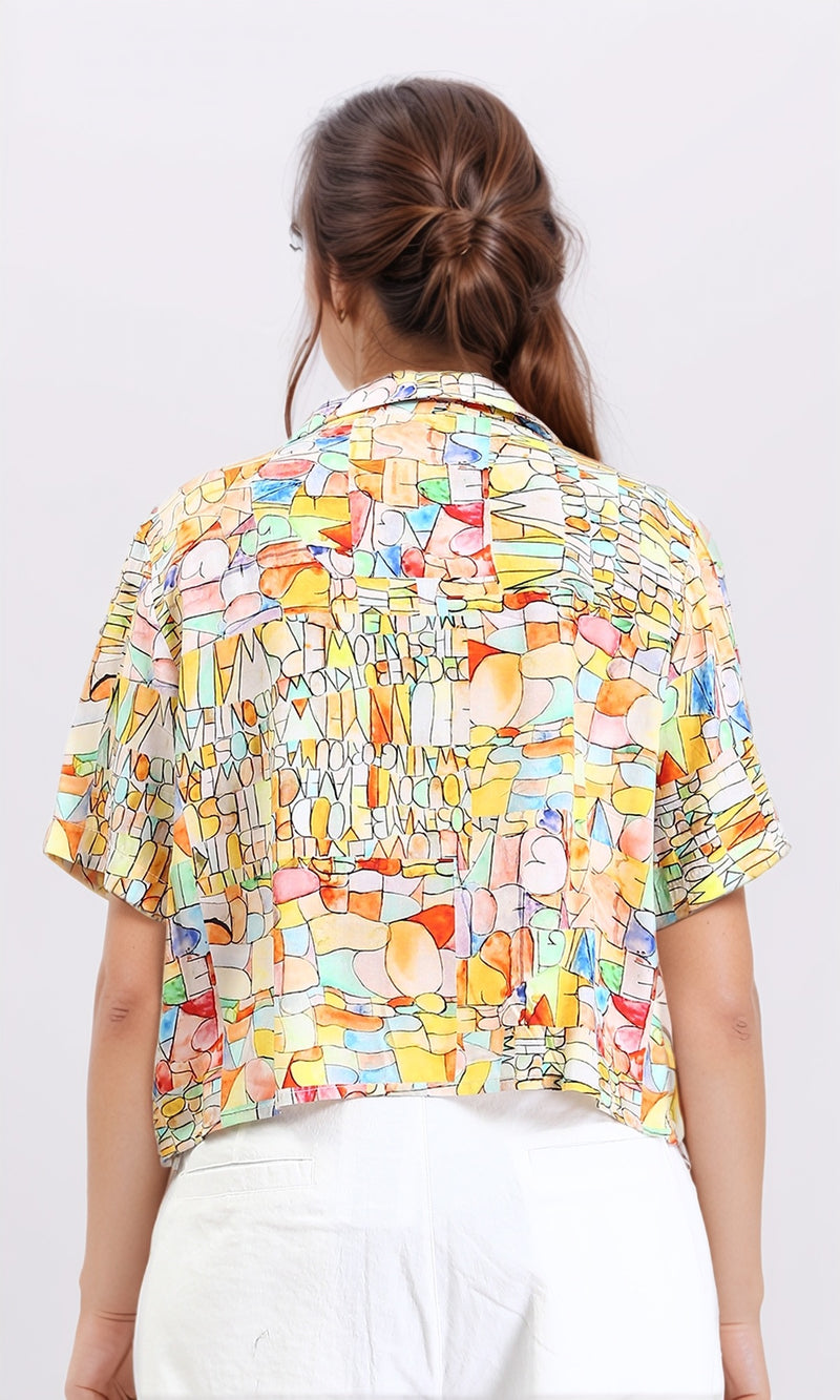 R209486 - Colorful Patterned Summer Shirt - Multicolour