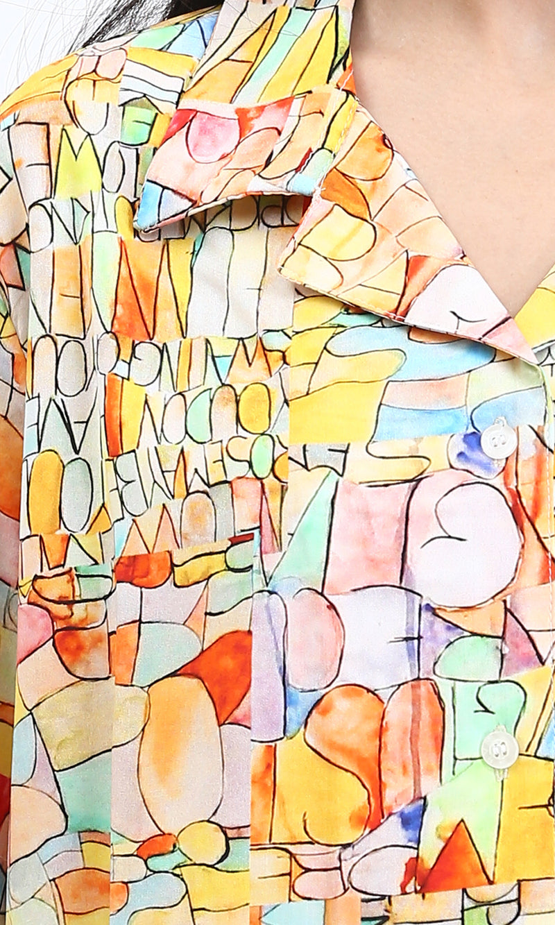 R209486 - Colorful Patterned Summer Shirt - Multicolour