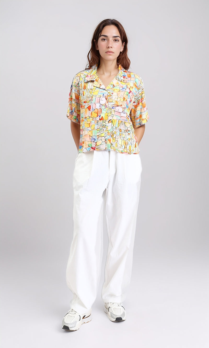 R209486 - Colorful Patterned Summer Shirt - Multicolour