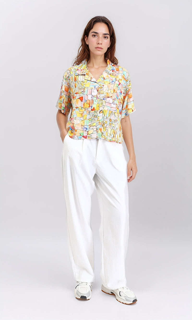 R209486 - Colorful Patterned Summer Shirt - Multicolour